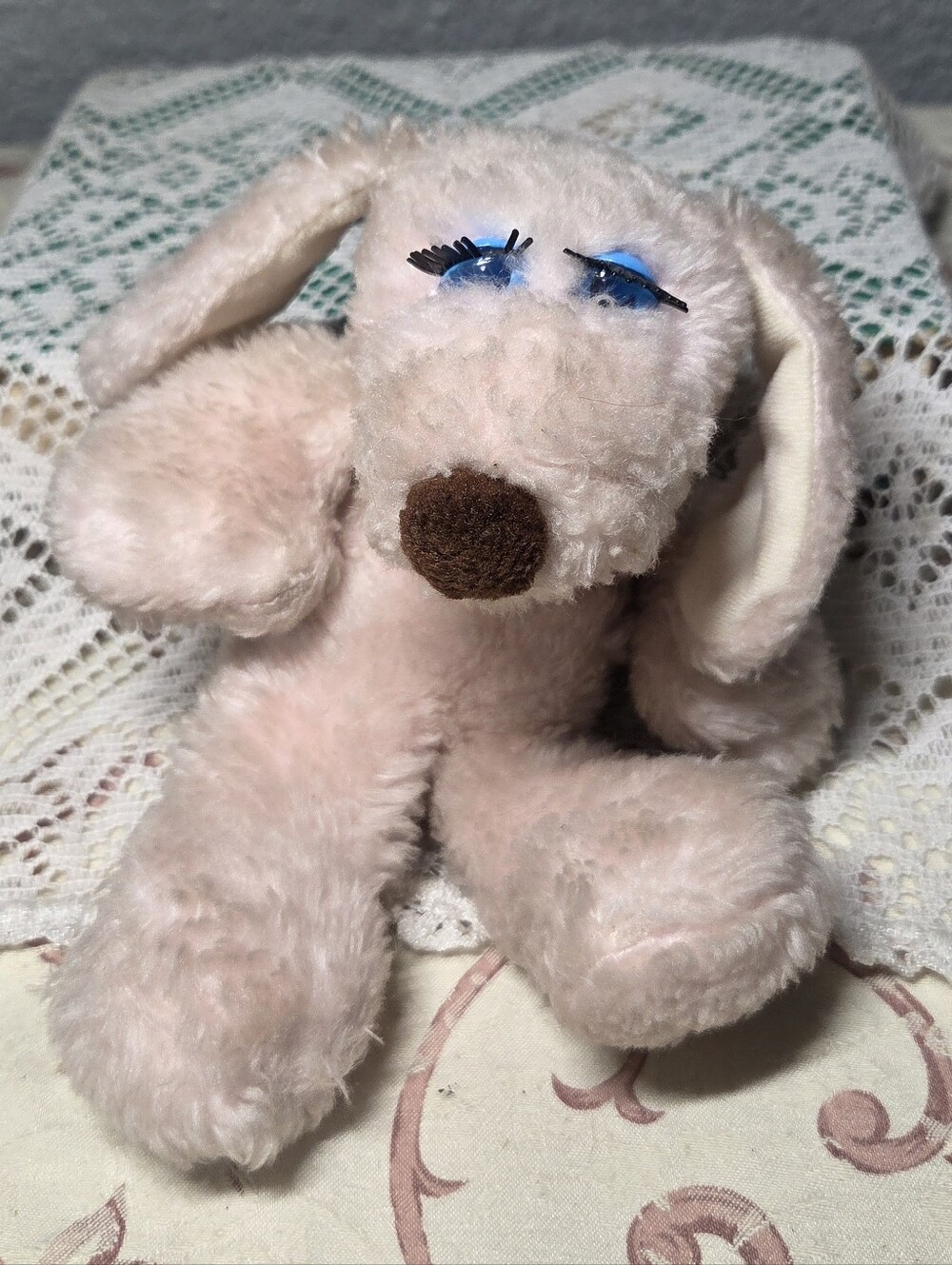 1981 FIFI LA FEMME Francesca Hoerlein Pink Plush Dog Vintage Toy Stuffed Animal